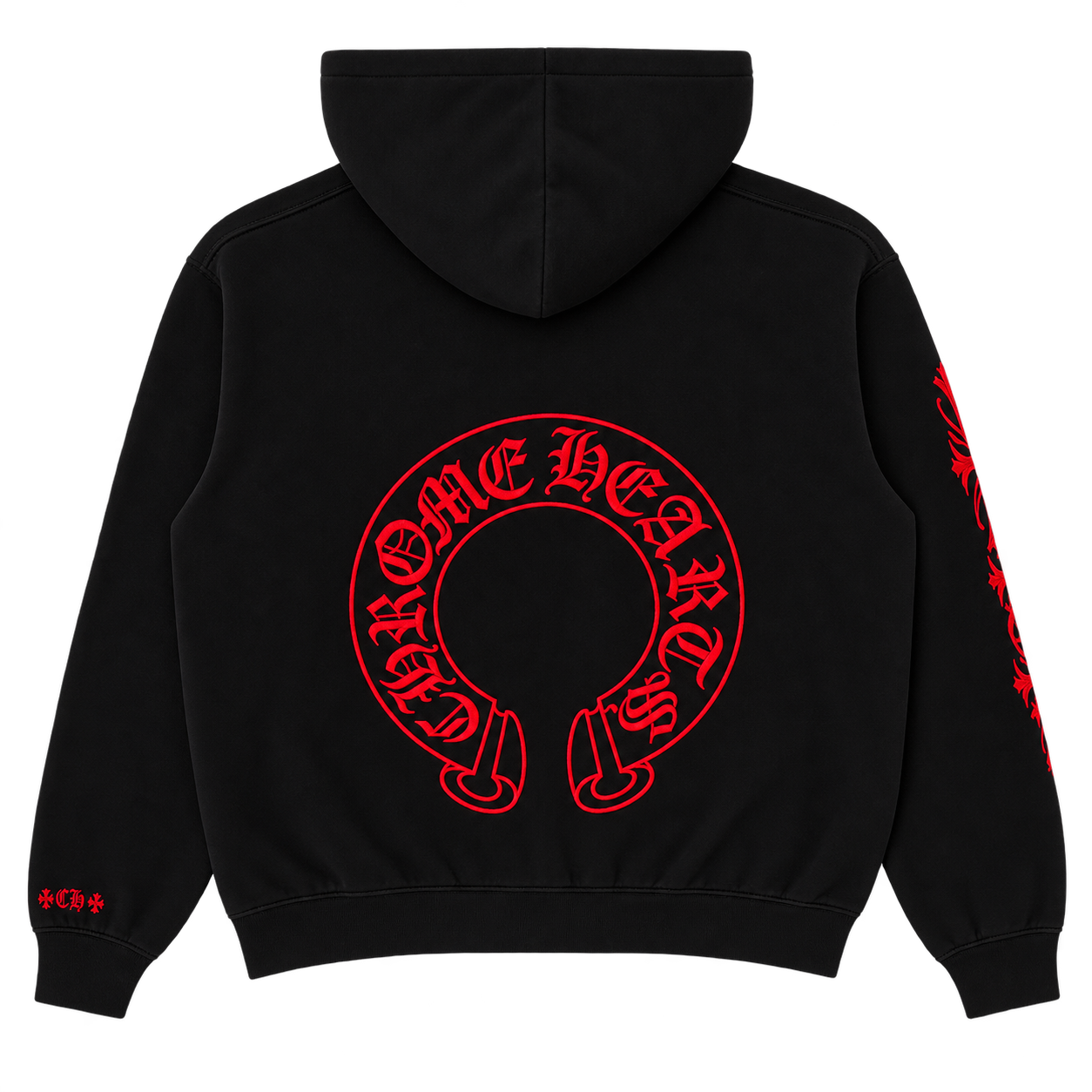 Chrome Hearts Horseshoe Hoodie (Black/Red)