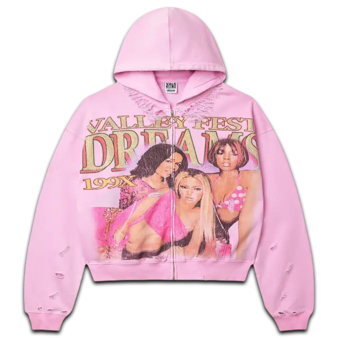 Vale Forever 199X Zip Up Hoodie (Pink)