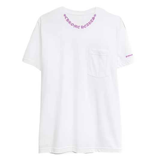 Chrome Hearts Neck Script Tee "White Purple"