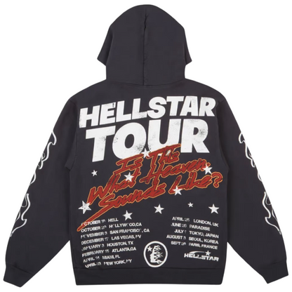 Hellstar Records Hoodie Vintage Black