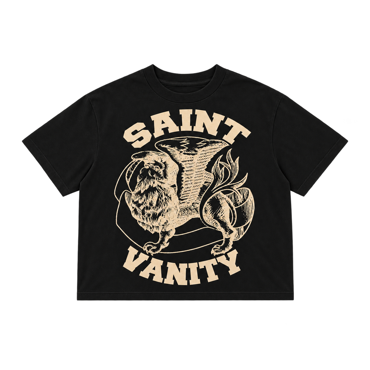 Saint Vanity Griffin Tee (Black/Cream)