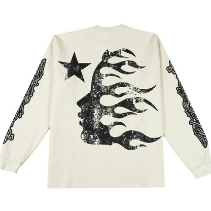 Hellstar Victory Within Thermal Longsleeve Cream