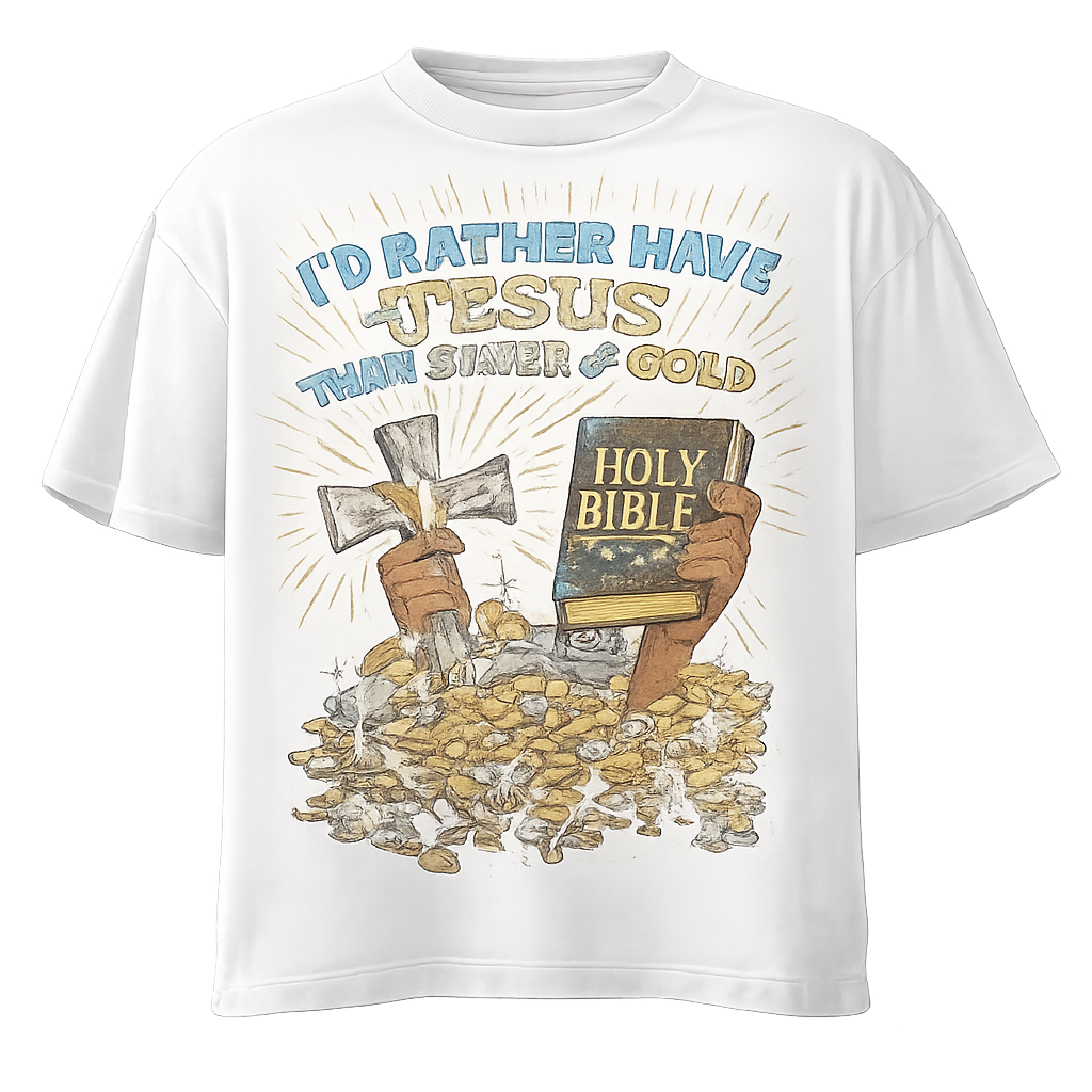 Righteous "I'd Rather Have Jesus" Tee (White)