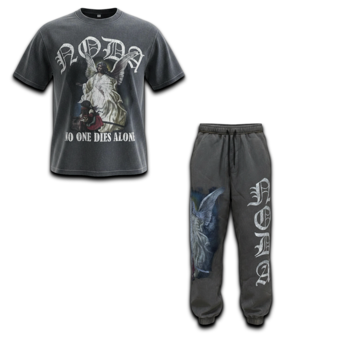 N.O.D.A Black Angels Tee/Jogger Set