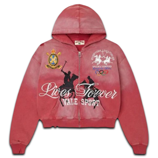 Vale Forever Rockefeller Zip-Up Hoodie (Red)