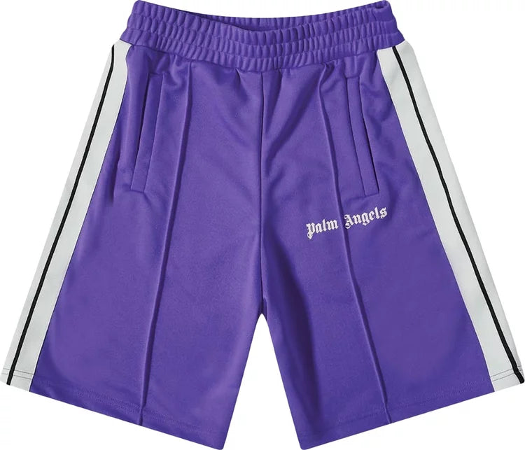 Palm Angels Classic Track Shorts 'Lavender/White'