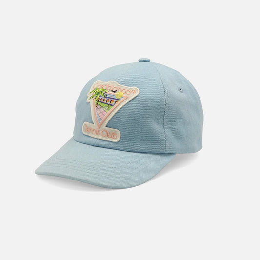 Casablanca "Tennis Club" Embroidered Cap (Baby Blue)