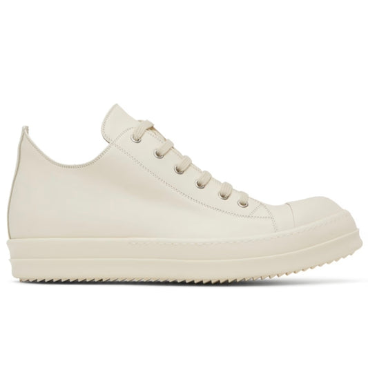 Rick Owens White Low Sneakers "Milk on Milk"