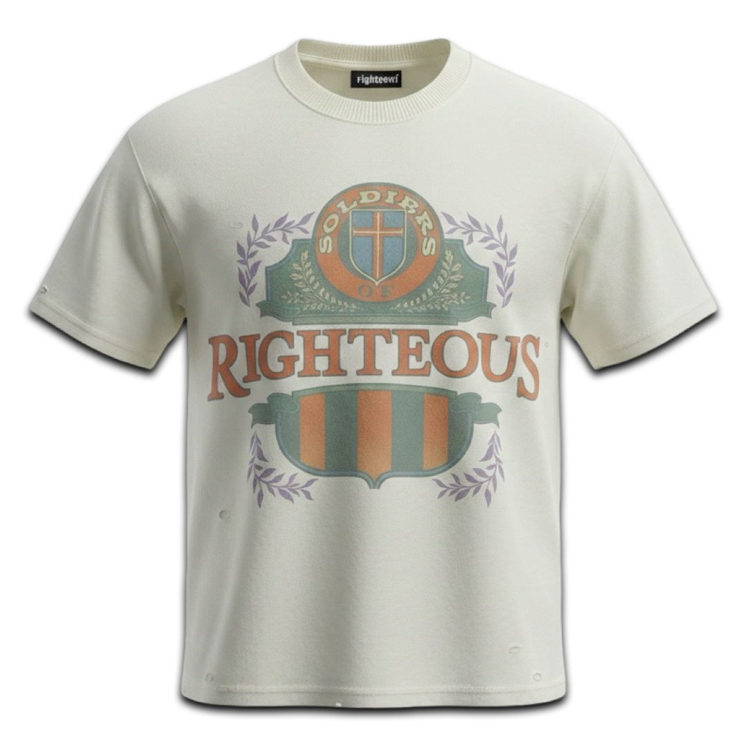 Righteous “Soldier Crest” Tee (Off-White)