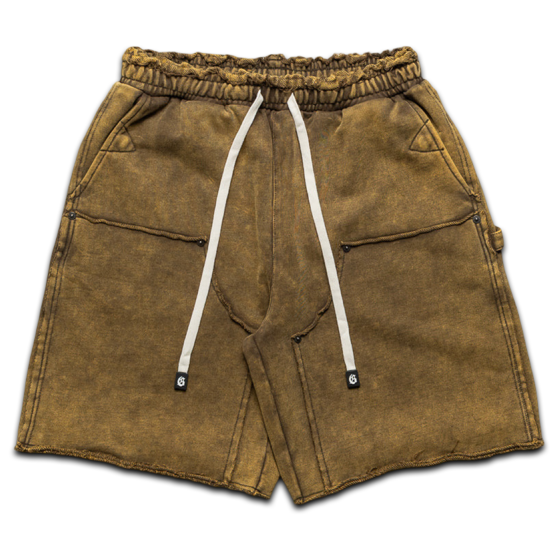 Godspeed Distressed Carpenter Shorts (Muddy Brown)