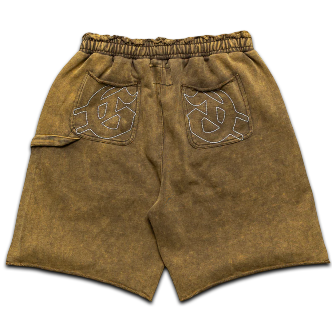 Godspeed Distressed Carpenter Shorts (Muddy Brown)