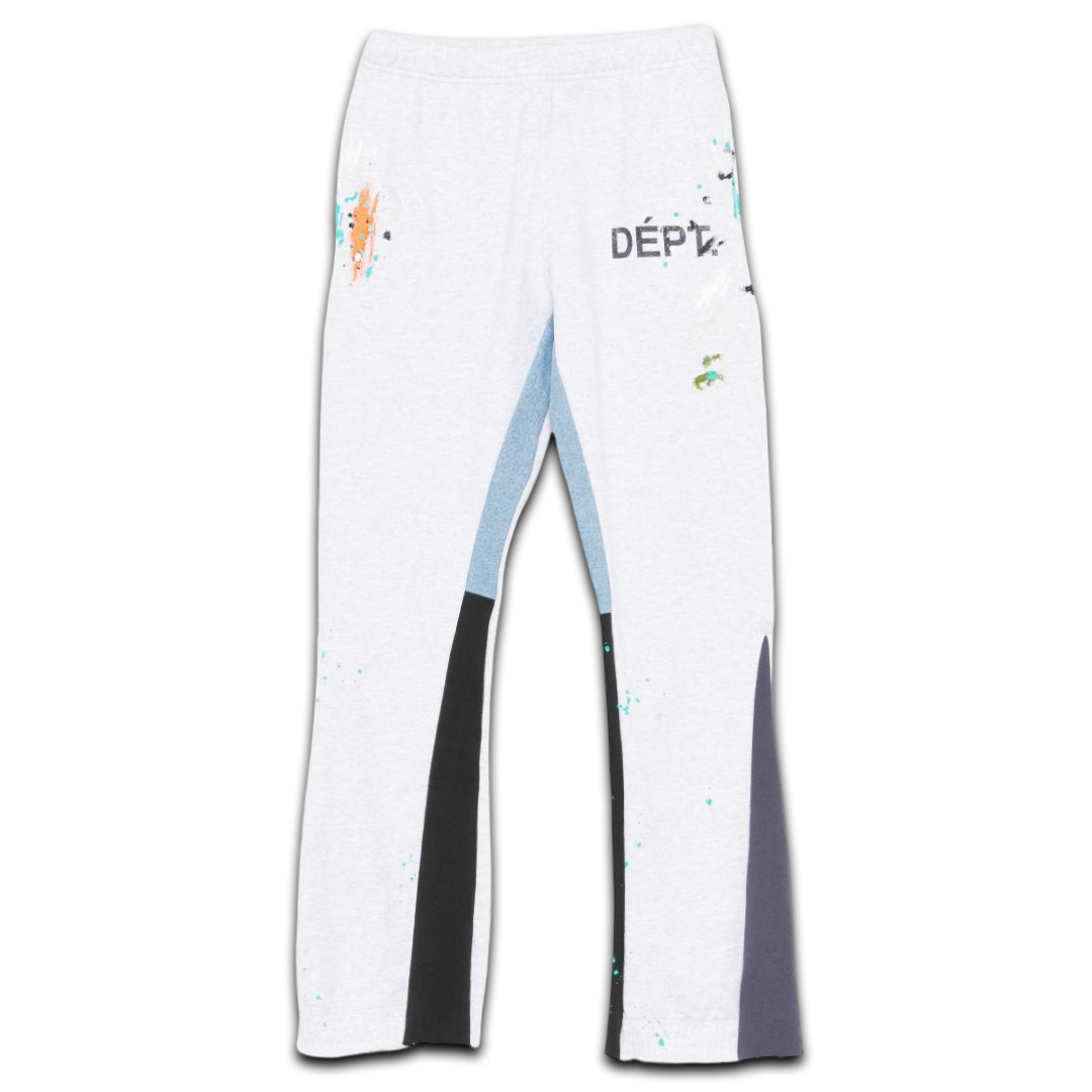 Gallery Dept. Paint Print Flare Sweatpants (Grey)