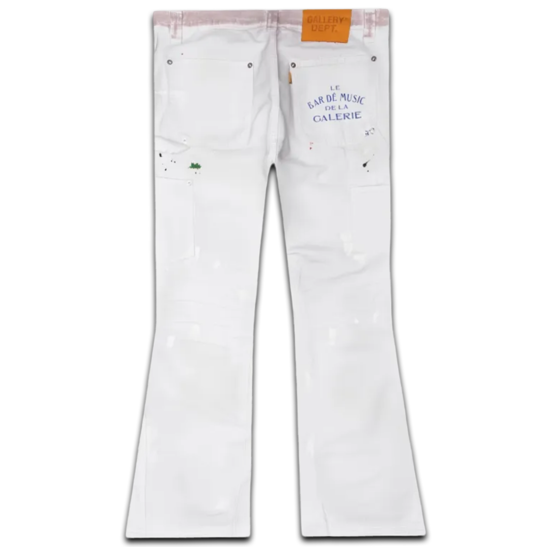Gallery Dept. Carpenter Paint Splatter Pants (White)