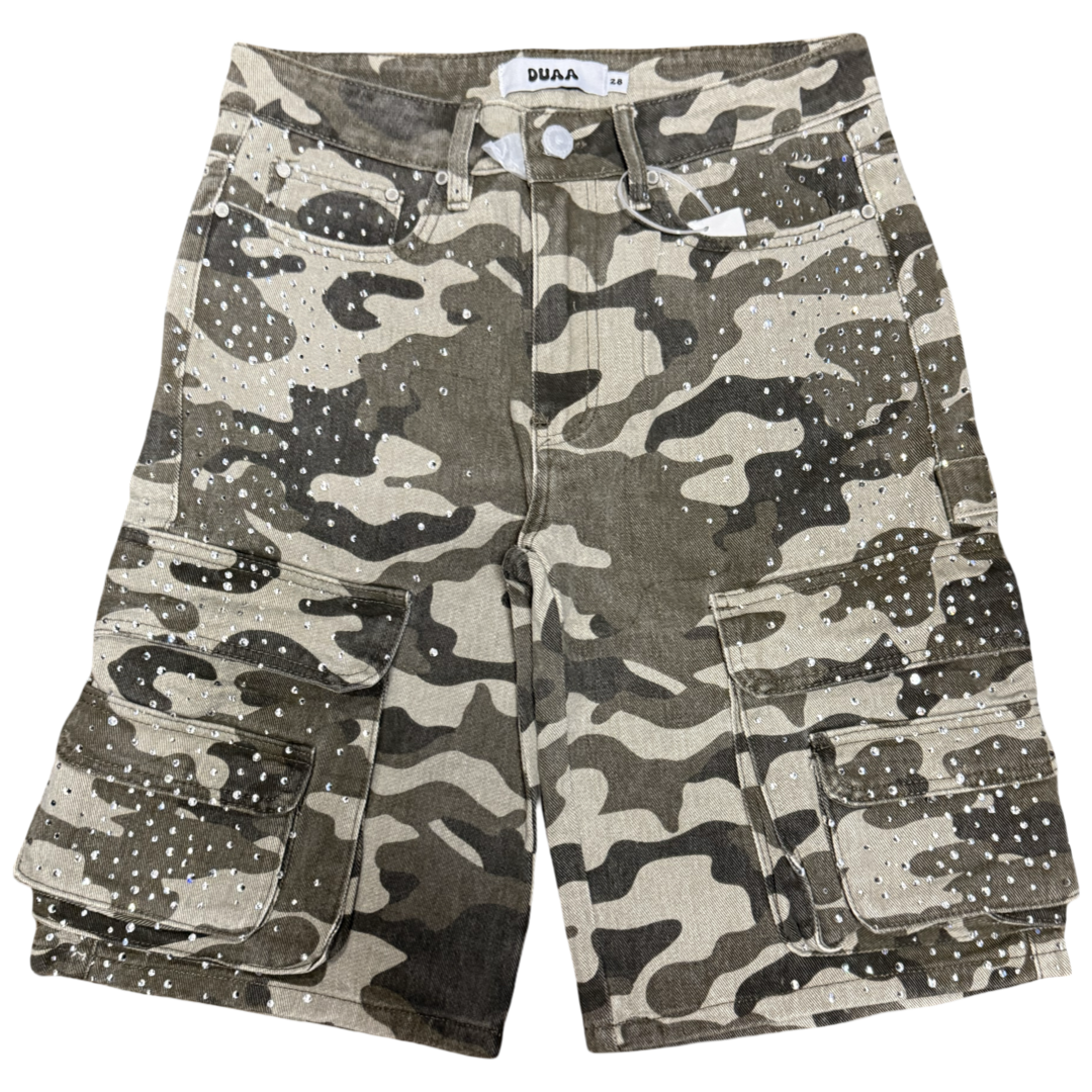 Duaa Creative Grey Camo Shorts