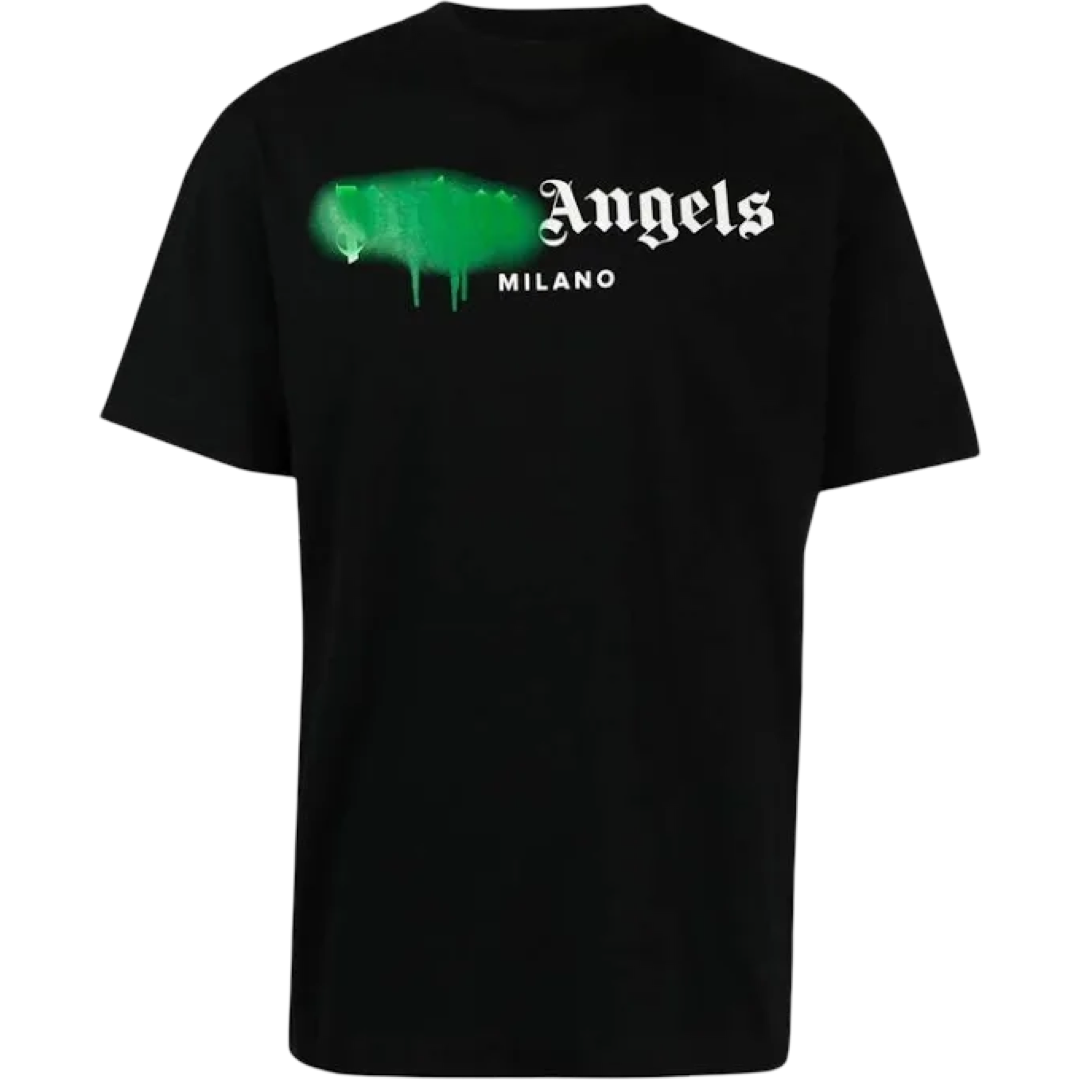 Palm Angels Milano Spray Paint Tee (Black)
