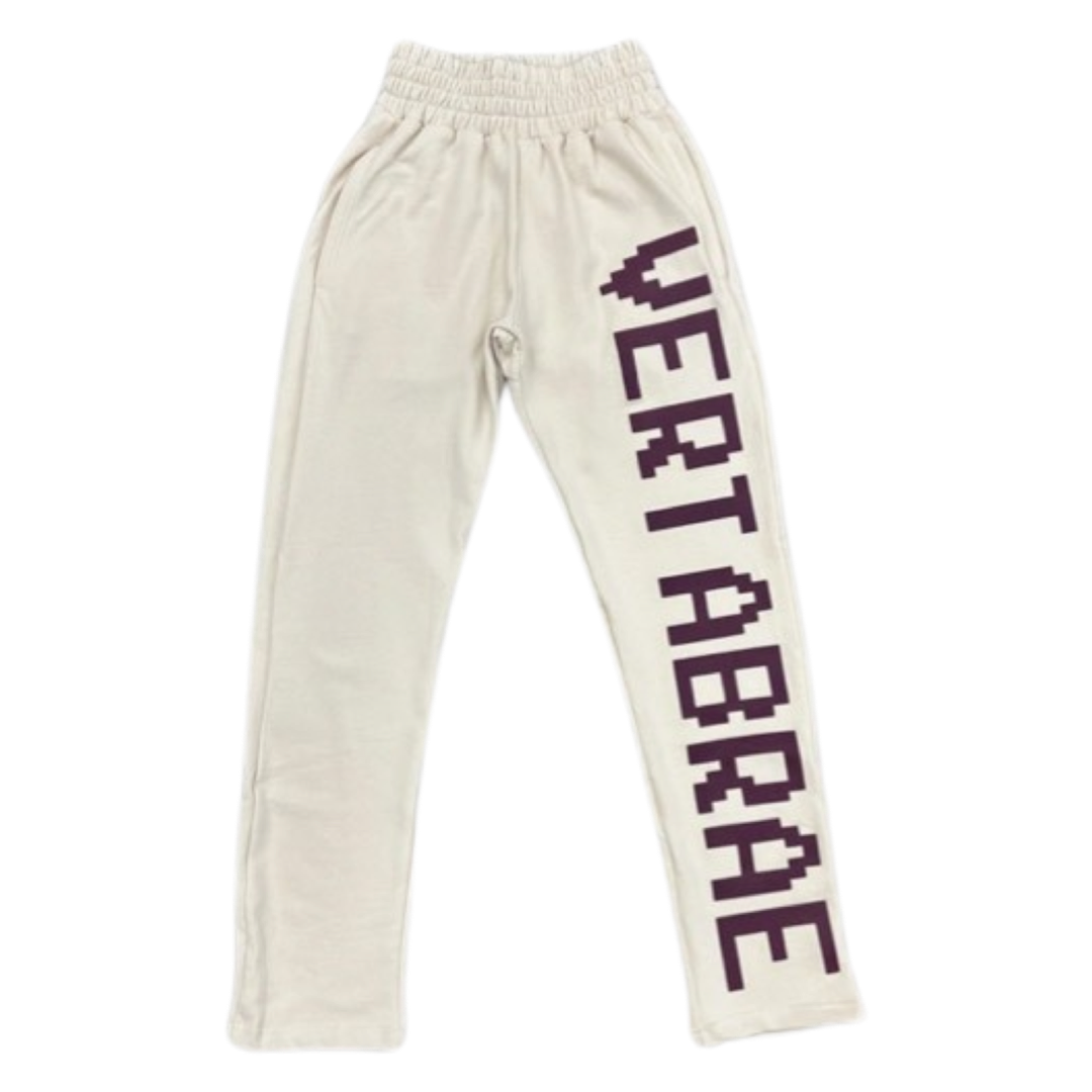 Vertabrae Sweatpants Cream/Burgundy