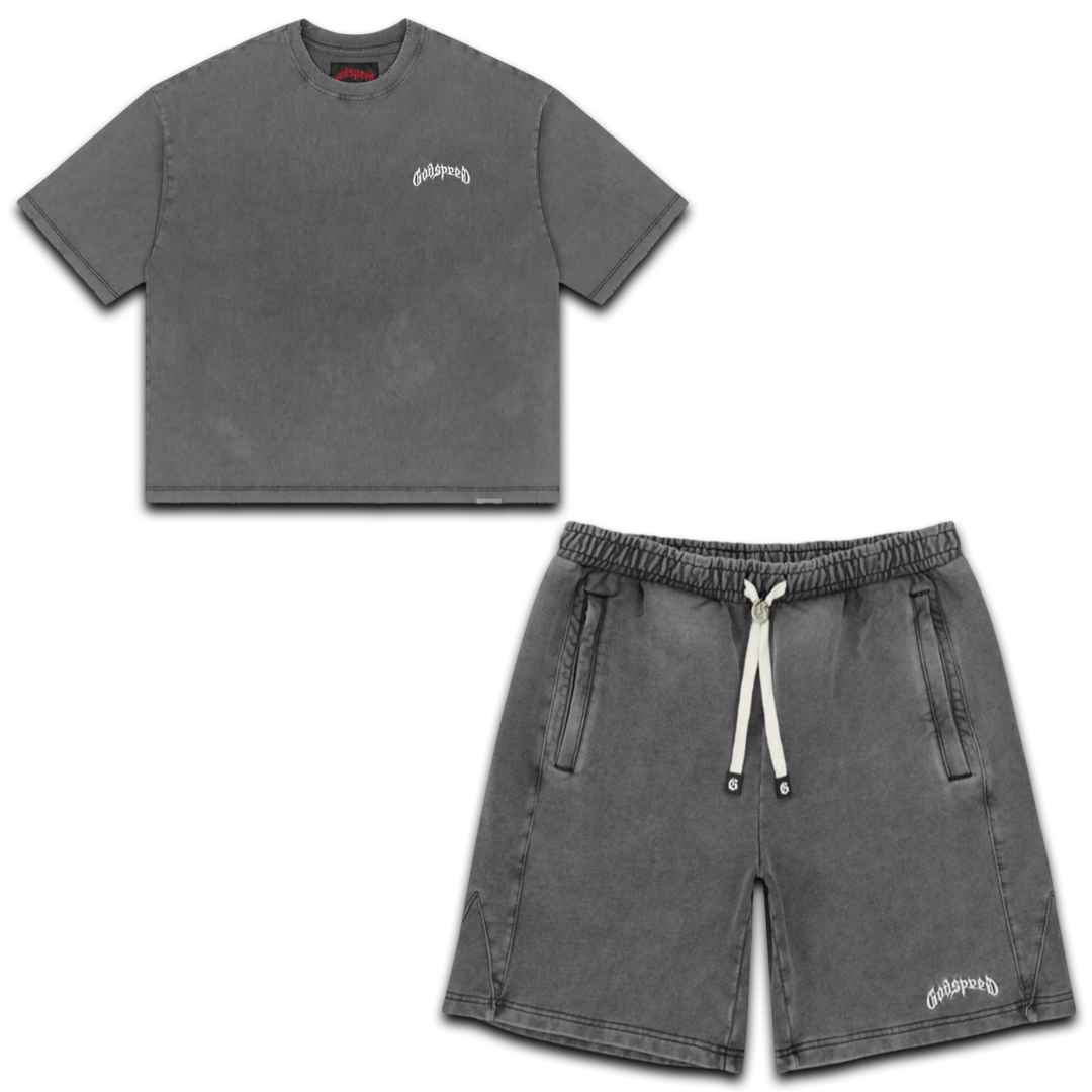 Godspeed Vital Terry Tee & Shorts Set (Grey Wash)