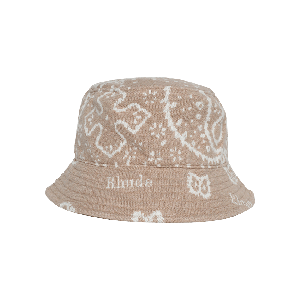 Rhude Intarsia Bucket Hat "Tan/Cream"