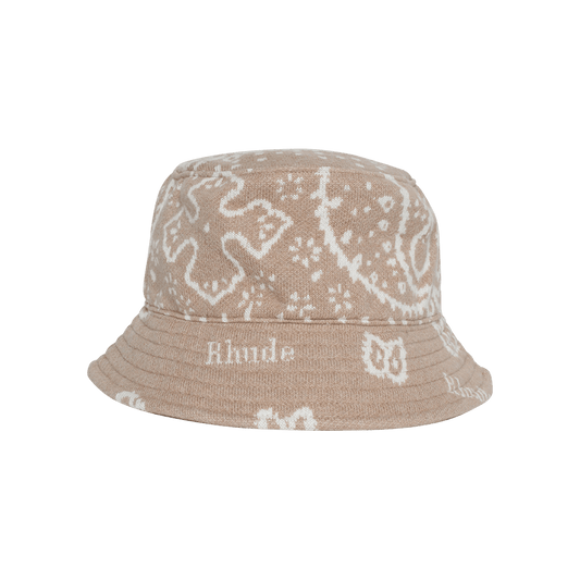 Rhude Intarsia Bucket Hat "Tan/Cream"