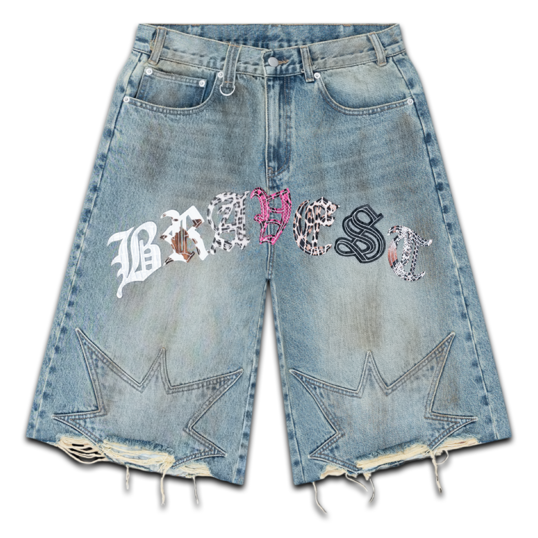 Bravest Urchin Jorts (Light Blue)