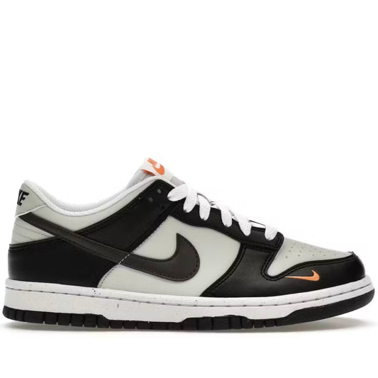 Nike Dunk Low “Black Bright Mandarin Mini Swoosh” (GS)