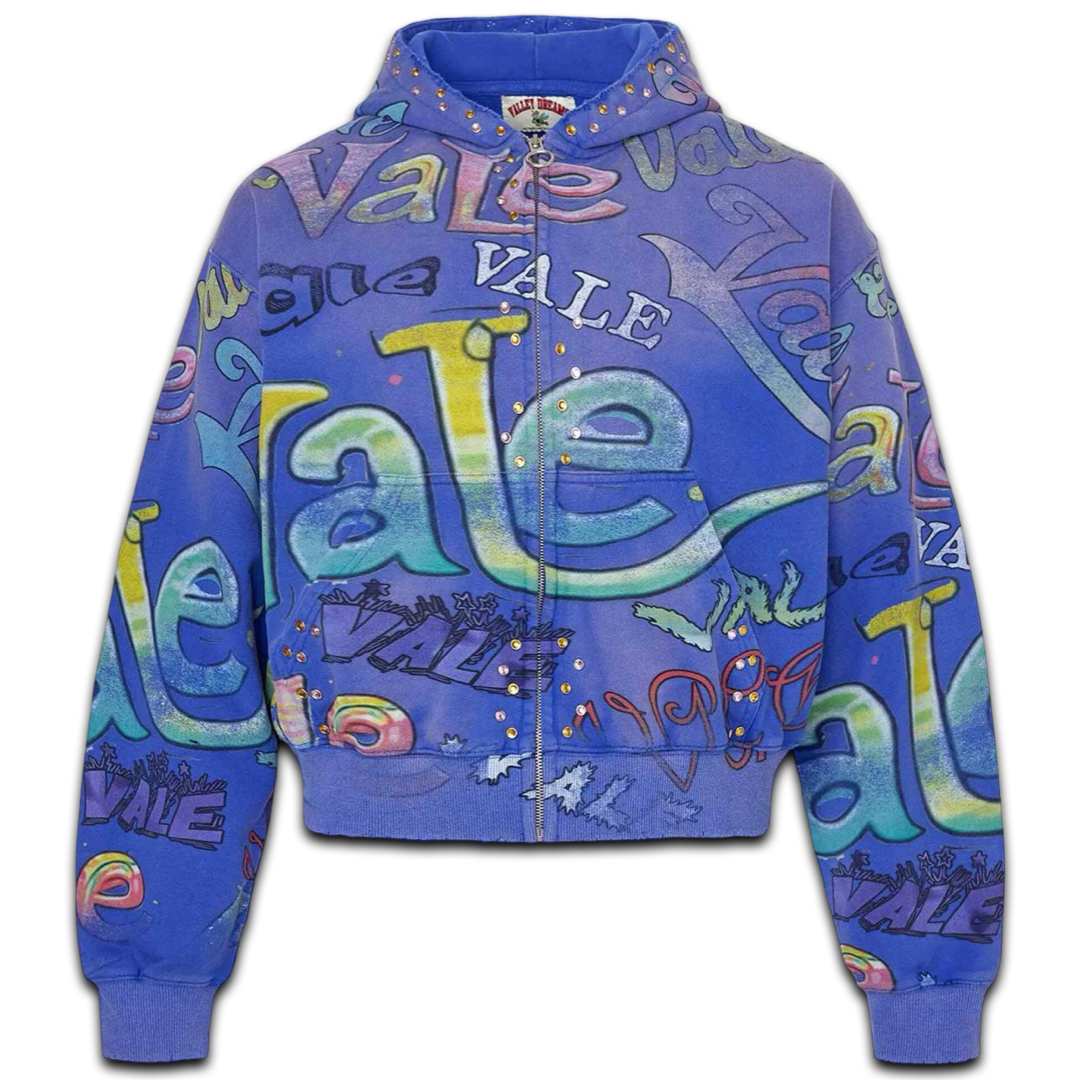 Vale Forever ‘Iceberg’ Zip Up Hoodie (Blue)