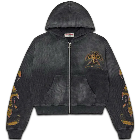 Vale Forever Reborn Thermal Zip Hoodie (Black)