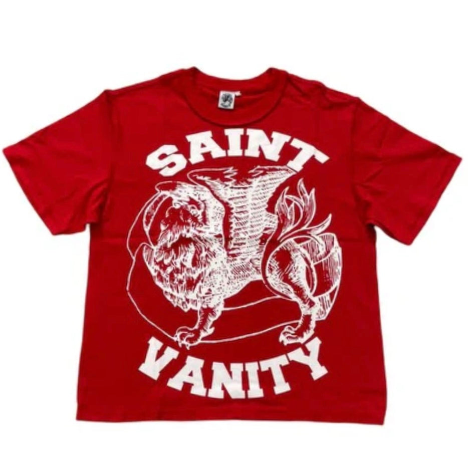 Saint Vanity Logo Red Tee (Red/White)