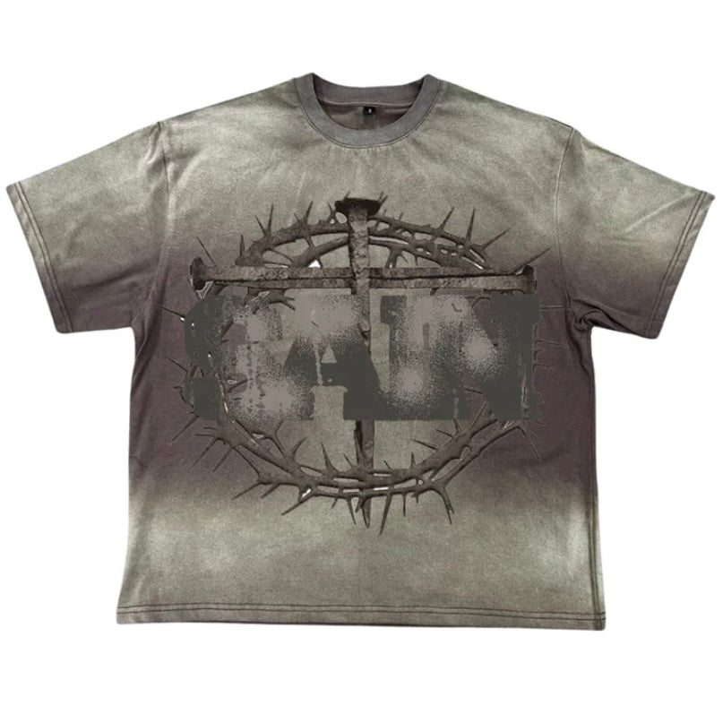 Saint Vanity Cross Tee (Dark Grey)