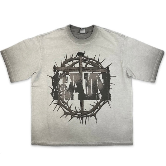 Saint Vanity Cross Tee (Light Grey)