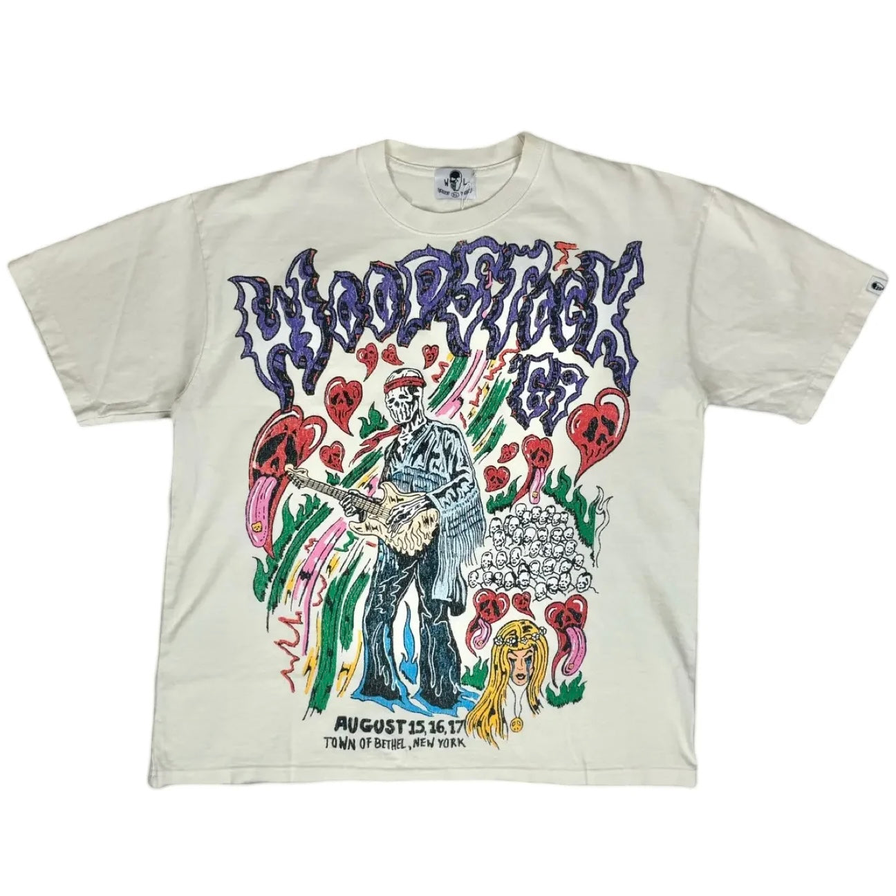 Warren Lotas Woodstock 69 Tee Shirt "Cream"