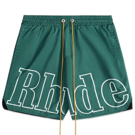 Rhude Logo Track Short "Green"