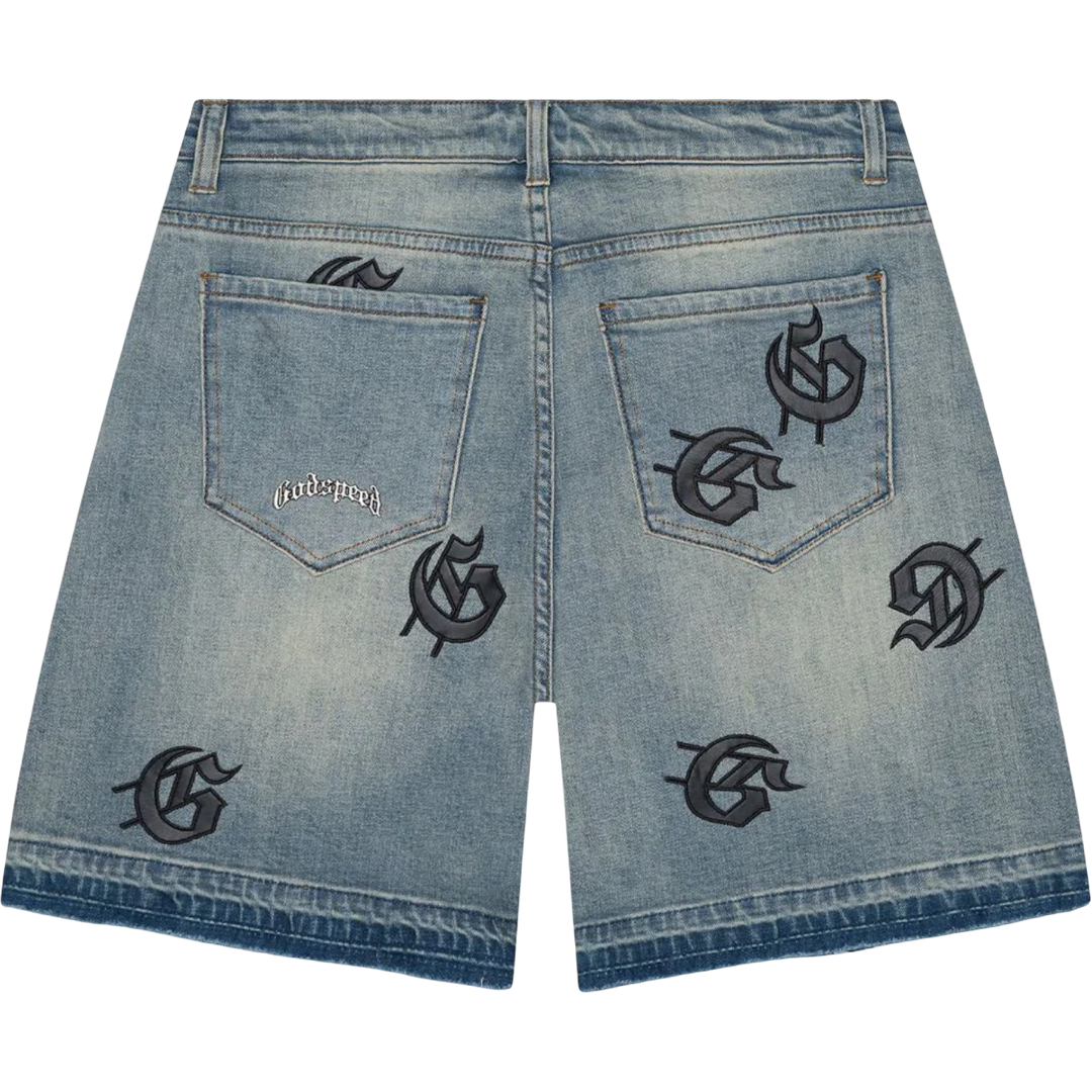 GodSpeed Infinity Denim Shorts (Blue Wash)