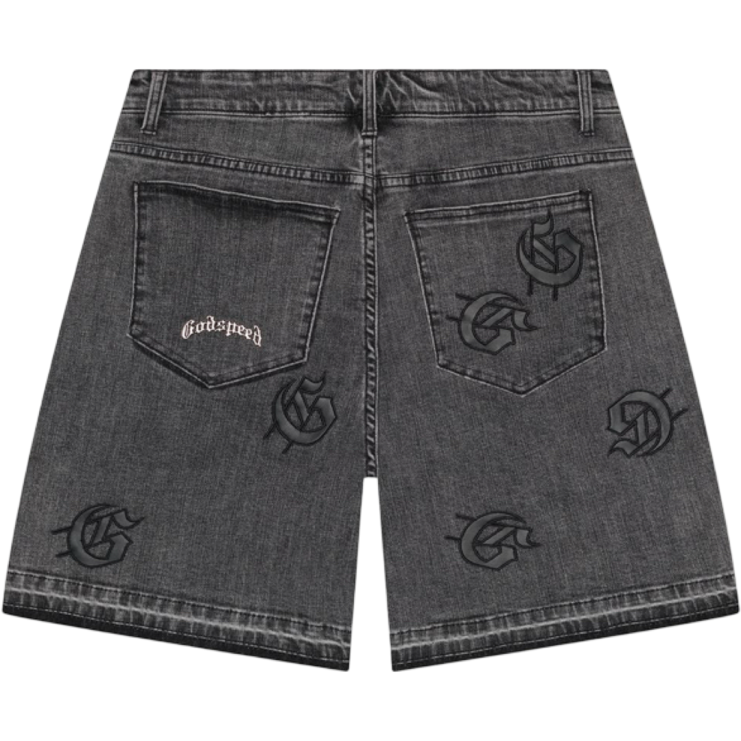 GodSpeed Infinity Denim Shorts (Faded Black)