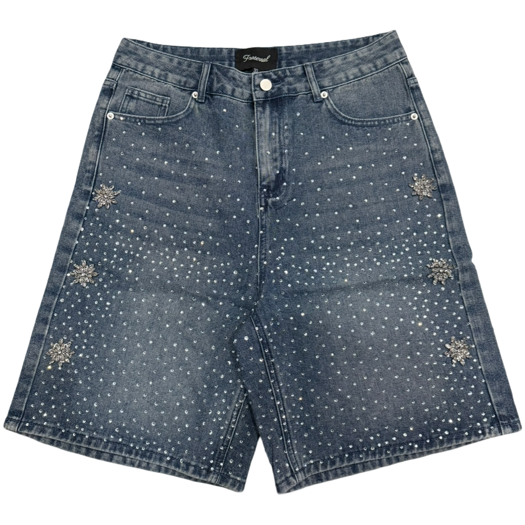 Fraternal Sparkling Blue Jean Shorts