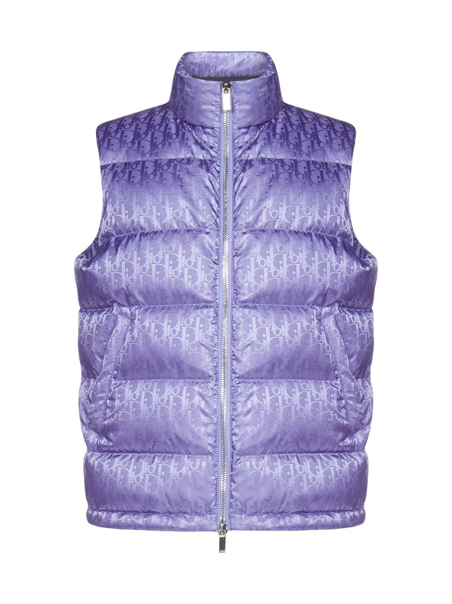 Dior Oblique Jacquard Motif Sleeveless Down Jacket Purple "All-over"