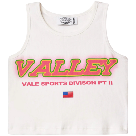 Vale Ladies 'Sports Division Pt II' Cropped Tee (White)