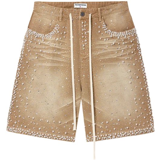 Vale ‘Rainstorm’ Jean Shorts (Tan)