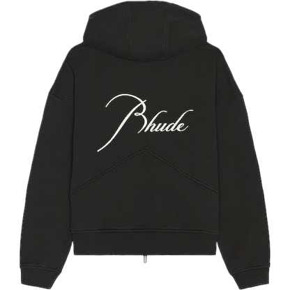 Rhude Classic Zip Up Hoodie (Black)