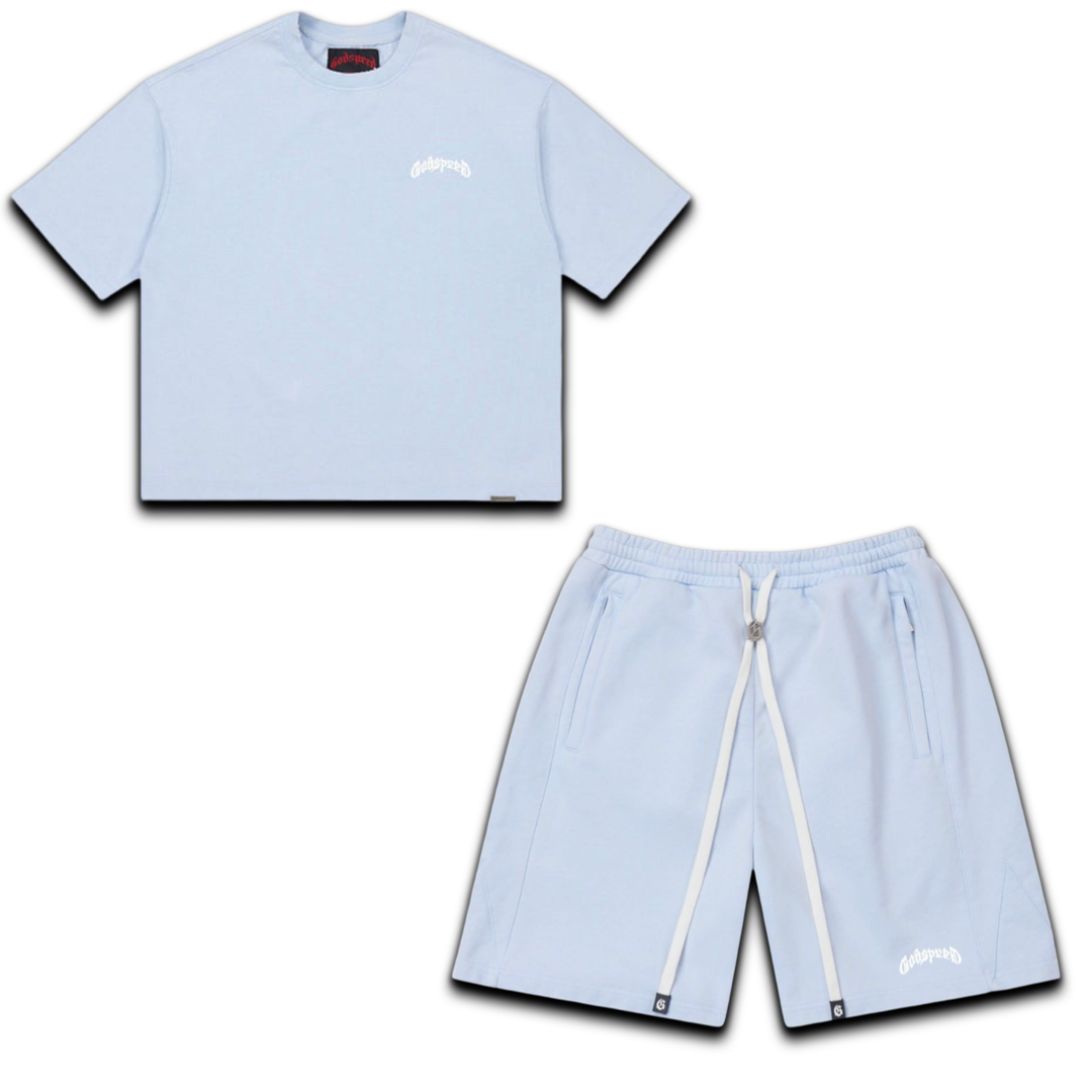 Godspeed Vital Terry Tee & Shorts Set (Baby Blue)