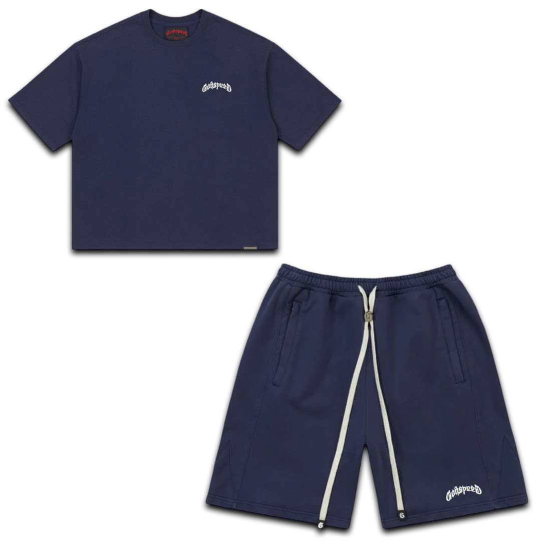 Godspeed Vital Terry Tee & Shorts Set (Navy)