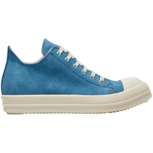 Rick Owen's DRKSHDW Canvas Low Sneaker (Toothpaste Blue/Milk/Milk)