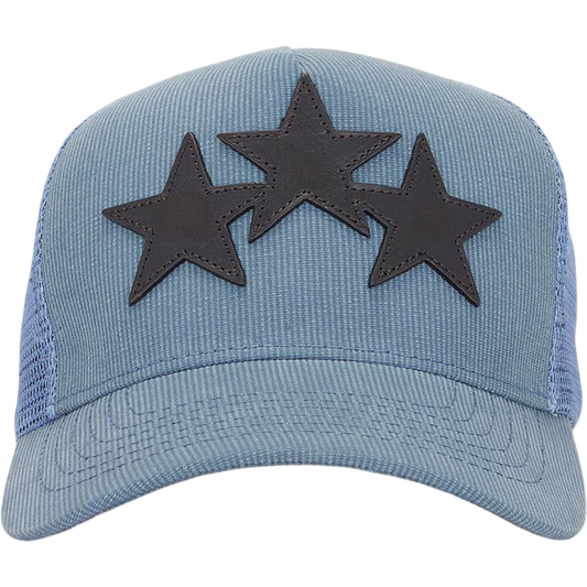 Amiri Trucker 'Stars' Hat (Pond Blue/Black Stars)