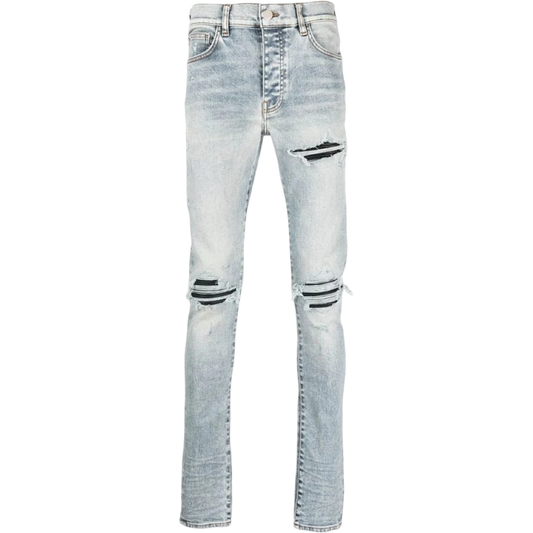 Amiri MX1 Jean 'Stone Indigo' (Black Leather Patch)