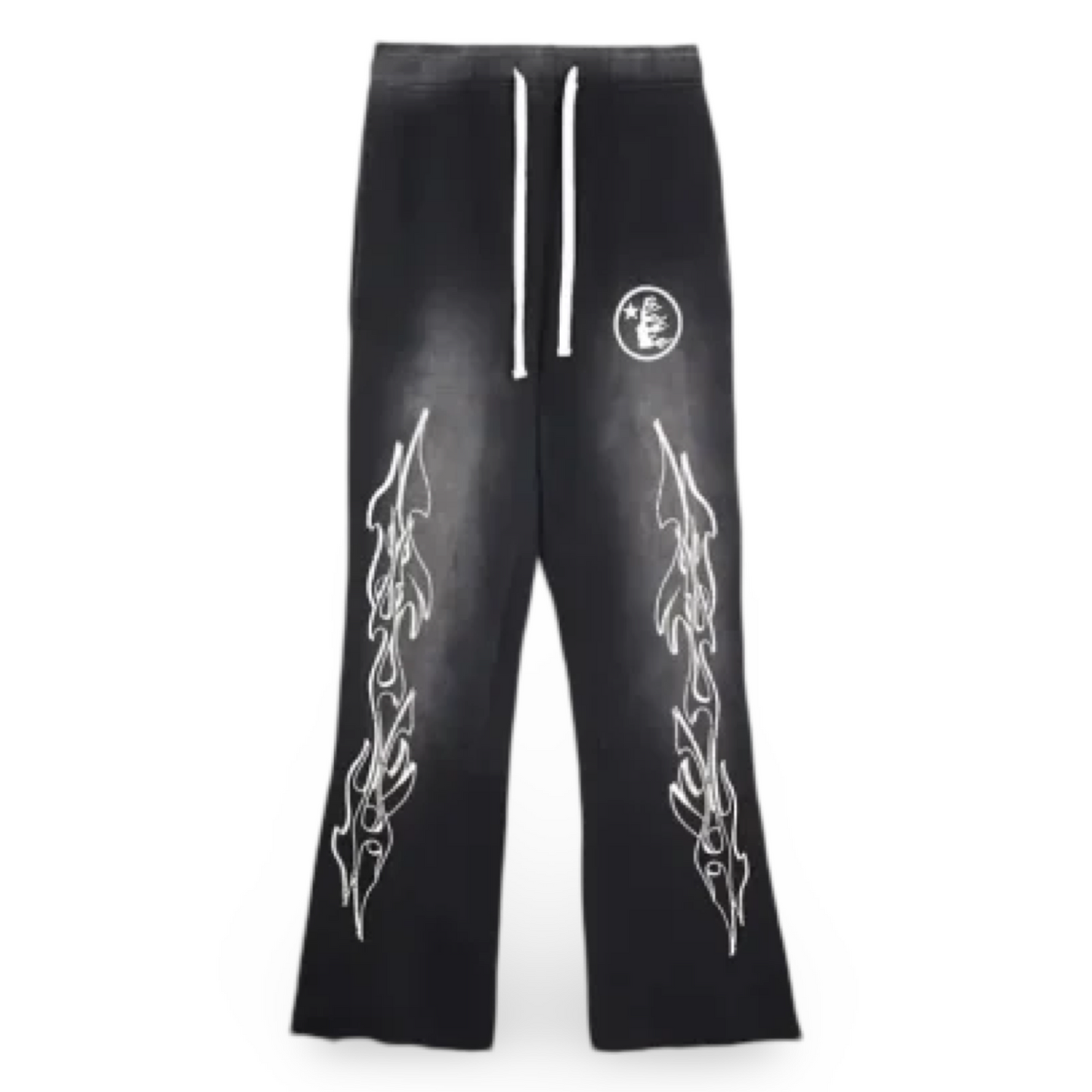 Hellstar Flame Flare Joggers "Black"