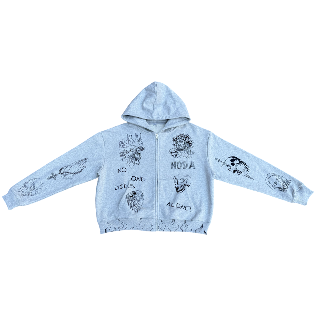 N.O.D.A  Grey Hoodie/Jogger Set