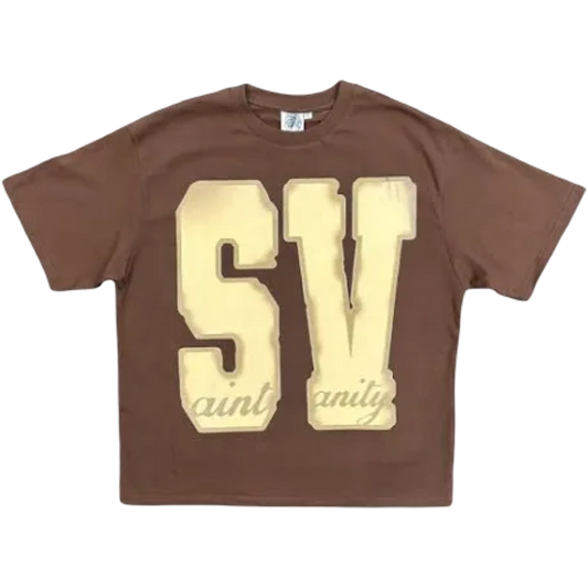 Saint Vanity ‘SV’ Tee (Brown/Cream)