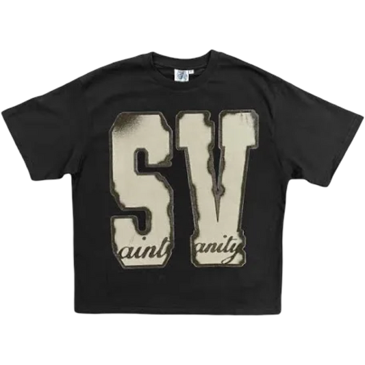 Saint Vanity ‘SV’ Tee (Black/Cream)