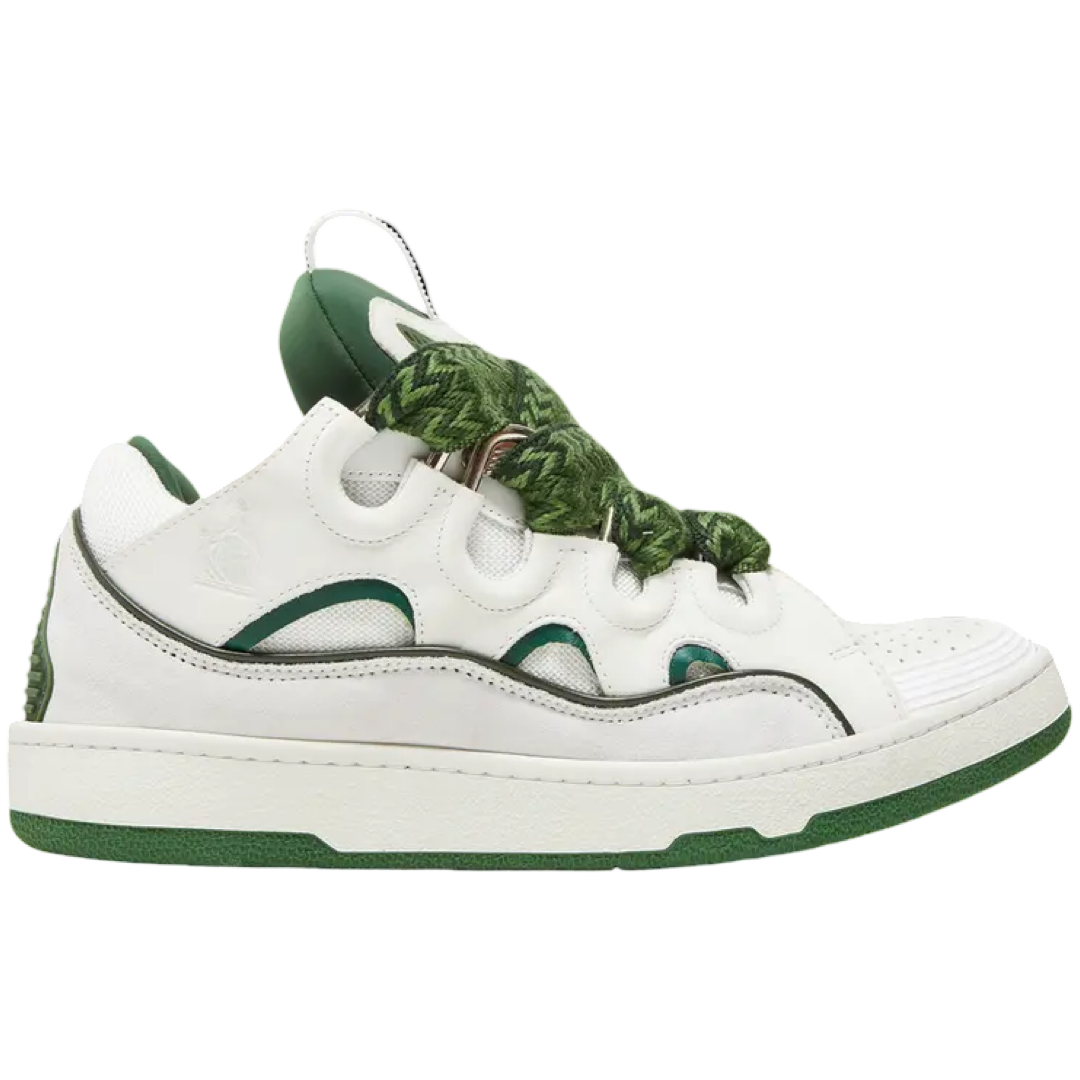 Lanvin Curb Sneakers (White/Green)