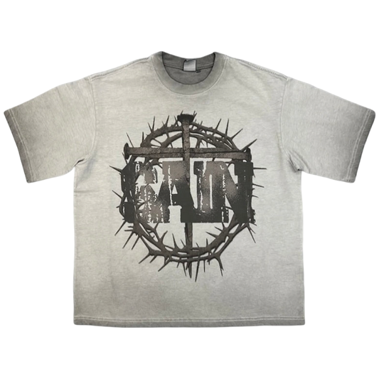 Saint Vanity Cross Tee (Light Grey)